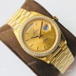 (EWF) Rolex Day Date President Replica Watch All Gold Diamond Bezel 36mm Cal.3255